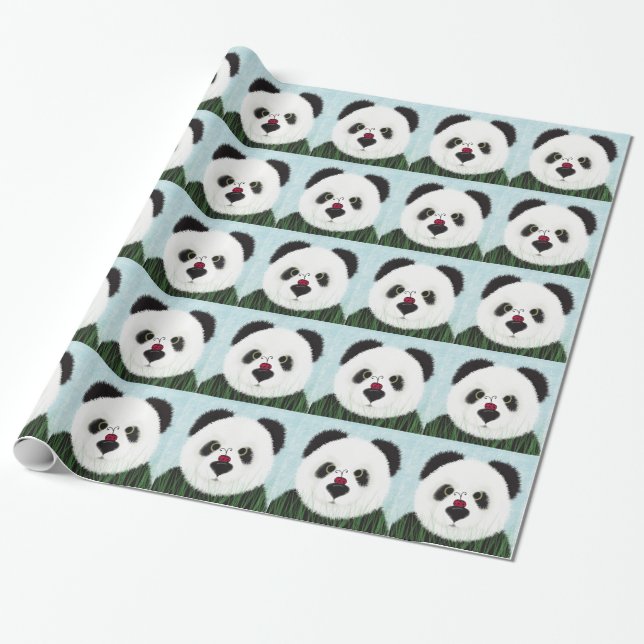 Papel De Regalo Oso Panda Adorable (Desenrollado)