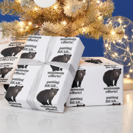 Papel De Regalo Oso Pardo Poniendo Mínimos Esfuerzos Divertido