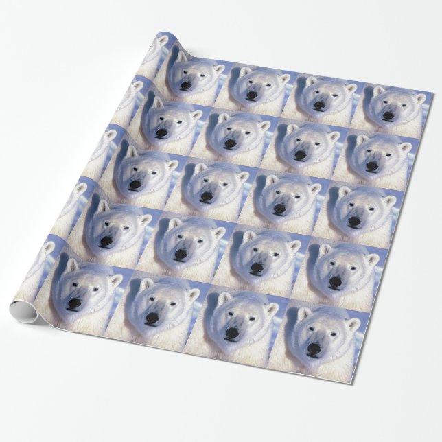 Papel De Regalo Oso Polar (Desenrollado)