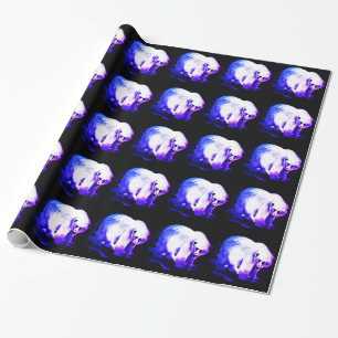 Papel De Regalo Oso Polar en el Hielo