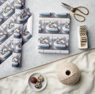 Papel De Regalo Oso polar leyendo un periódico