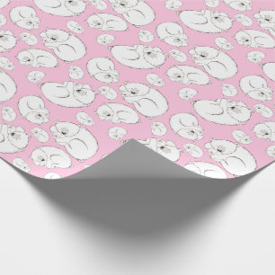 Papel De Regalo Oso Polar Rosa