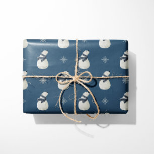 Papel De Regalo Oso Polar y Copos de Nieve Acogedores