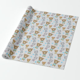 Papel De Regalo Oso y cebra bebé lindos
