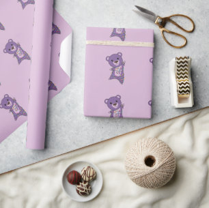 Papel De Regalo Osos coloridos Feliz Navidad Animales de Invierno