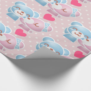 Papel De Regalo Osos de besos cortos y kawaii
