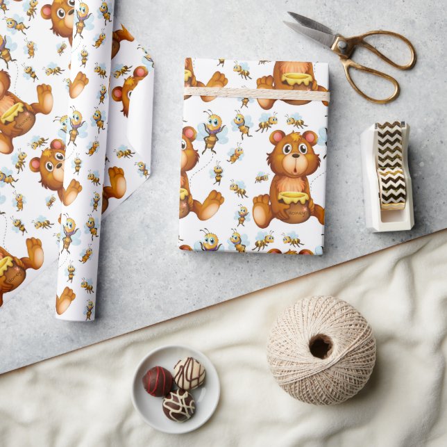 Papel De Regalo Osos de Miel (Artesanía)