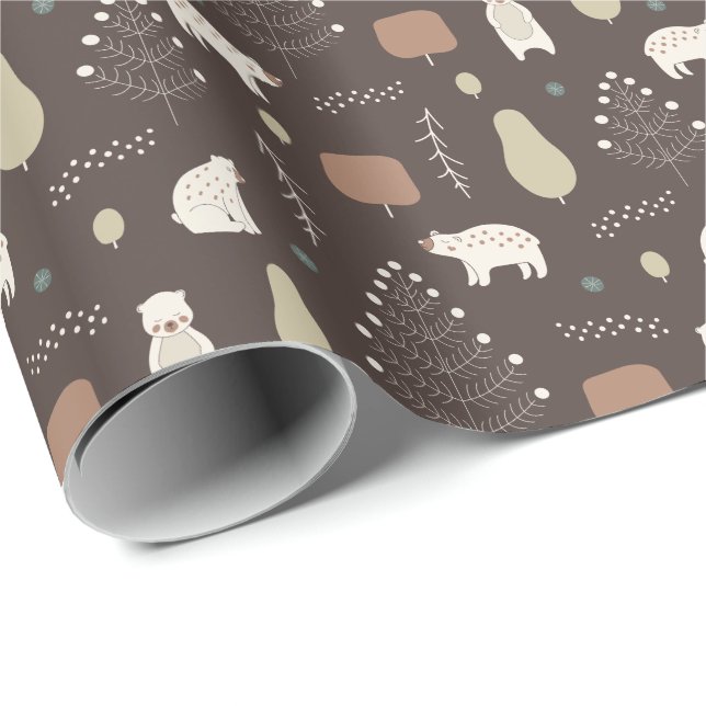 Papel De Regalo Osos del bosque (Esquina del rollo)