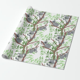 Papel De Regalo Osos Koala En Un Árbol
