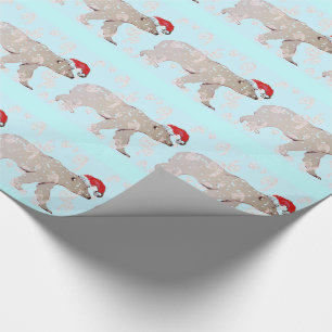 Papel De Regalo Osos polares de Paisley Santa