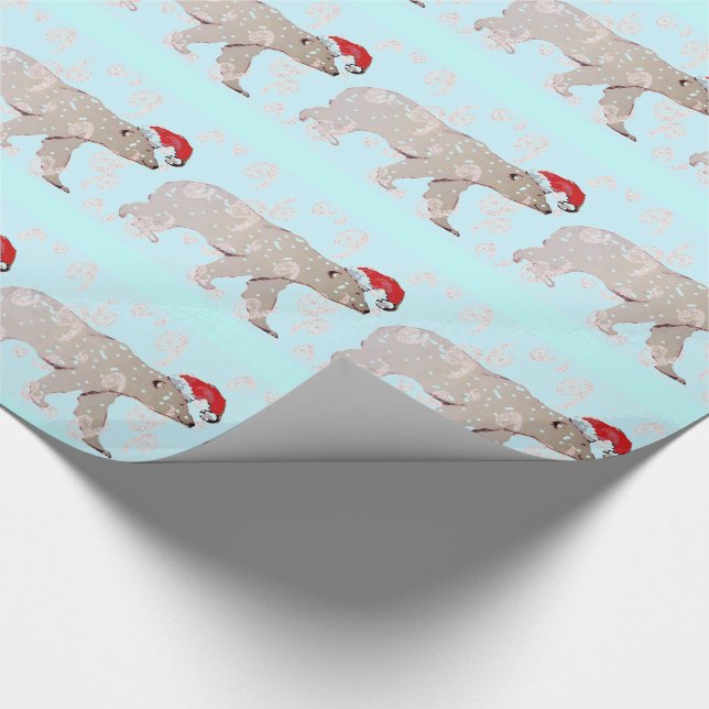 Papel De Regalo Osos polares de Paisley Santa (Esquina)