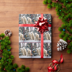 Papel De Regalo Osos polares navidades