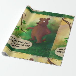 Papel De Regalo Osos Van En Los Bosques Divertido Rick London