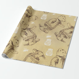 Papel De Regalo Osos y miel de la antigüedad