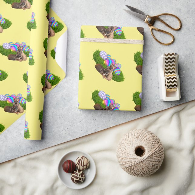 Papel De Regalo Ostern  französische Bulldogge Geschenkpapier (Artesanía)