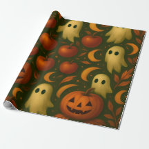 🎃 Papel de regalo Otoñal Espeluznante – Fantasmas