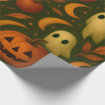 🎃 Papel de regalo Otoñal Espeluznante – Fantasmas