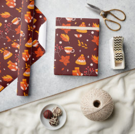 Papel De Regalo Otoño Acogedor