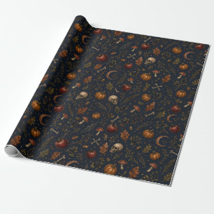 Papel de regalo otoño gótico victoriano de Samhain