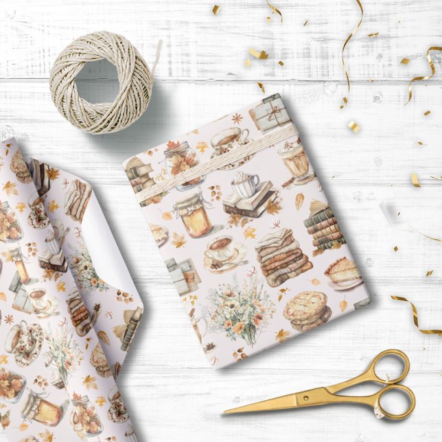 Papel De Regalo Otoño Patrón estético básico favorito del otoño (In situ)