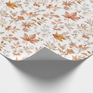 Papel de regalo Otoño Rústico Hojas de Otoño