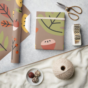 Papel De Regalo Otoño Sale Gráfico de Acción de Gracias Caída Mode