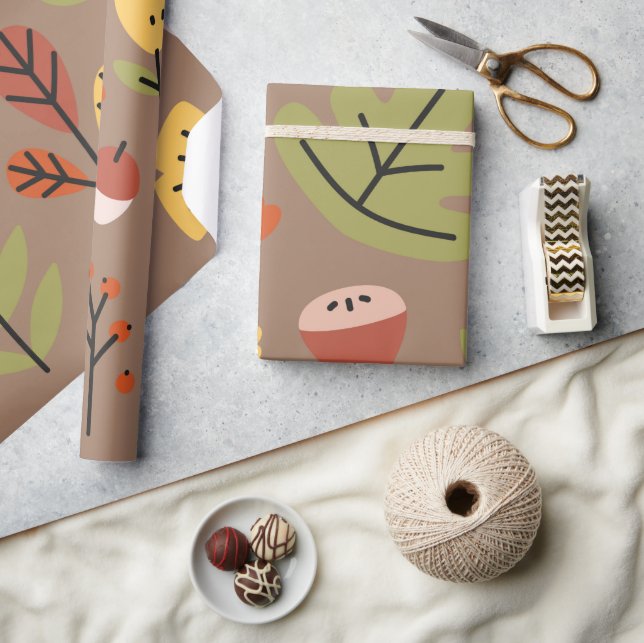 Papel De Regalo Otoño Sale Gráfico de Acción de Gracias Caída Mode (Artesanía)