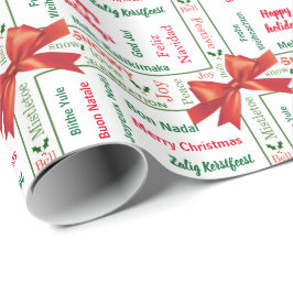 Papel De Regalo Otros idiomas de las Felices Navidad