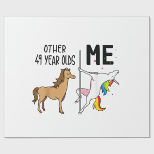 Papel De Regalo Otros regalos de cumpleaños de 49 años de unicorni