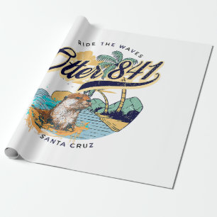 Papel De Regalo Otter 841 Surfing Otter 841 California Surf Board