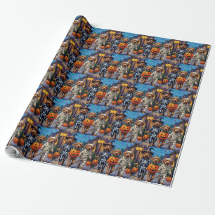 Papel De Regalo Otterhound pidiendo dulces con disfraces de Hallow