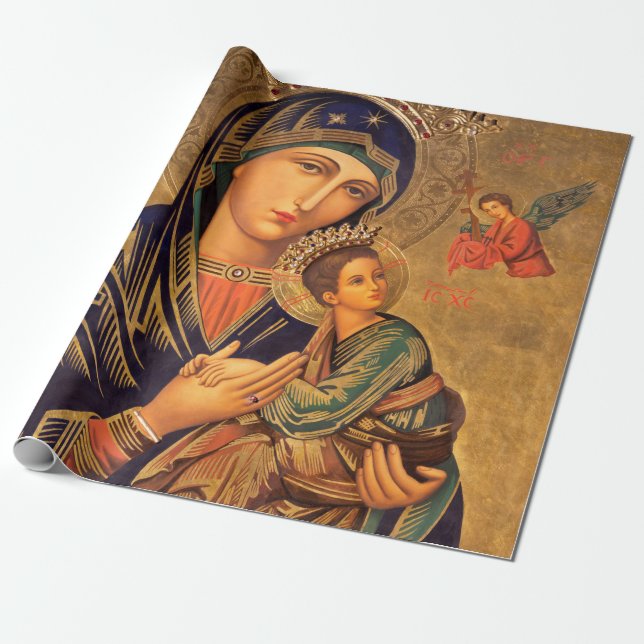 Papel De Regalo Our Lady Of Perpetual Help (Desenrollado)
