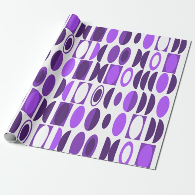 Papel De Regalo Ovalos Art Deco (Desenrollado)