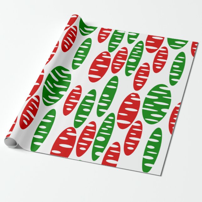 Papel De Regalo Óvalos Navideños con Agujeros (Desenrollado)