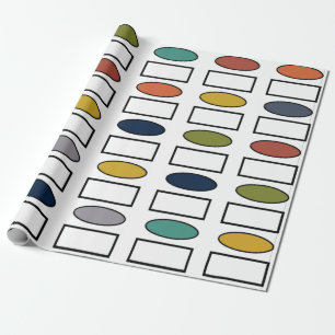Papel De Regalo Ovalos y Rectángulos