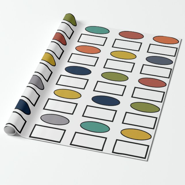 Papel De Regalo Ovalos y Rectángulos (Desenrollado)