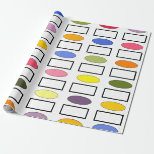 Papel De Regalo Ovalos y Rectángulos - Jardín de flores