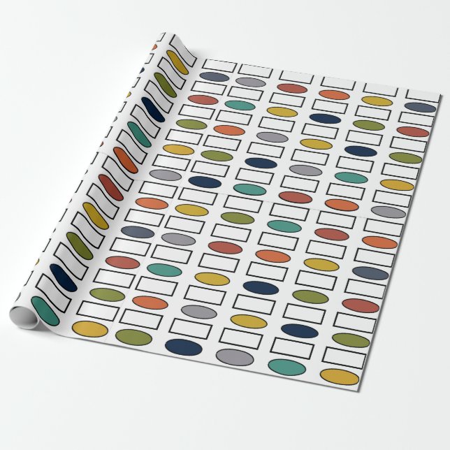 Papel De Regalo Ovalos y Rectángulos: mixtos (Desenrollado)