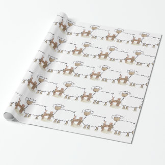 Papel De Regalo Ovejas del vintage por los animales del campo