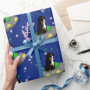Papel De Regalo OVNI Bernese Mountain Dog Alien