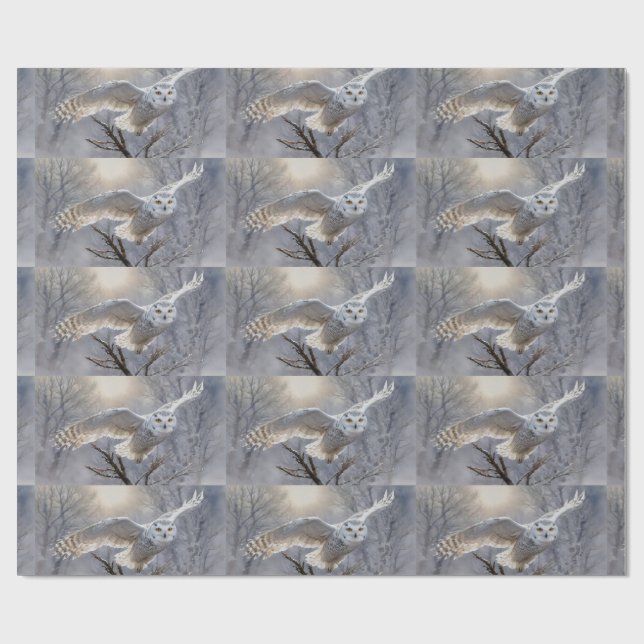 Papel De Regalo Owl (Superficie plana)