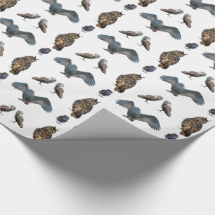 Papel de regalo Owl Frenzy (elija color)