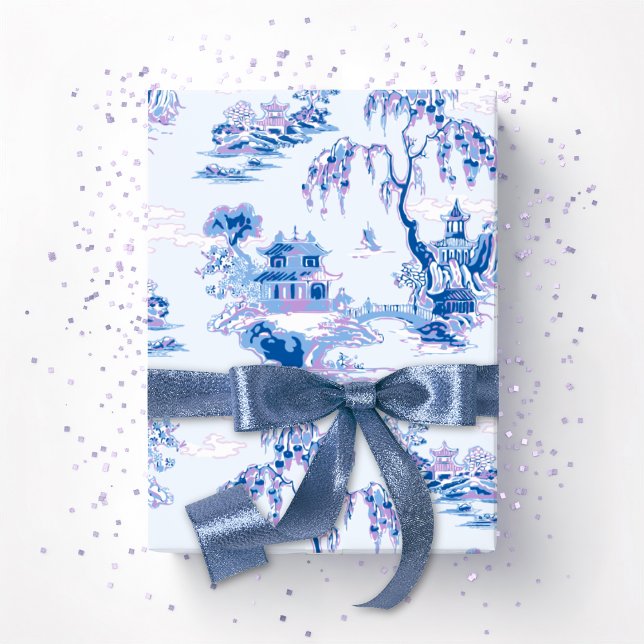Papel De Regalo Pagoda Garden in Blue and Purple (Subido por el creador)