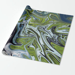 Papel De Regalo Paintaje abstracto de paisajes   Mejor arte fino