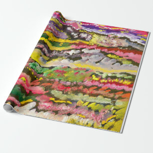 Papel De Regalo Paisaje abstracto colorido en capas