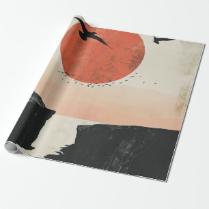 Papel De Regalo Paisaje abstracto de Boho (12)