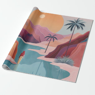 Papel De Regalo Paisaje abstracto de Boho (18)