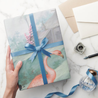 Papel De Regalo Paisaje de aves regias