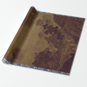 Papel De Regalo Paisaje de cuatro estaciones - caída de Sesshu