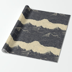 Papel De Regalo Paisaje de nubes de montaña vintage (6)
